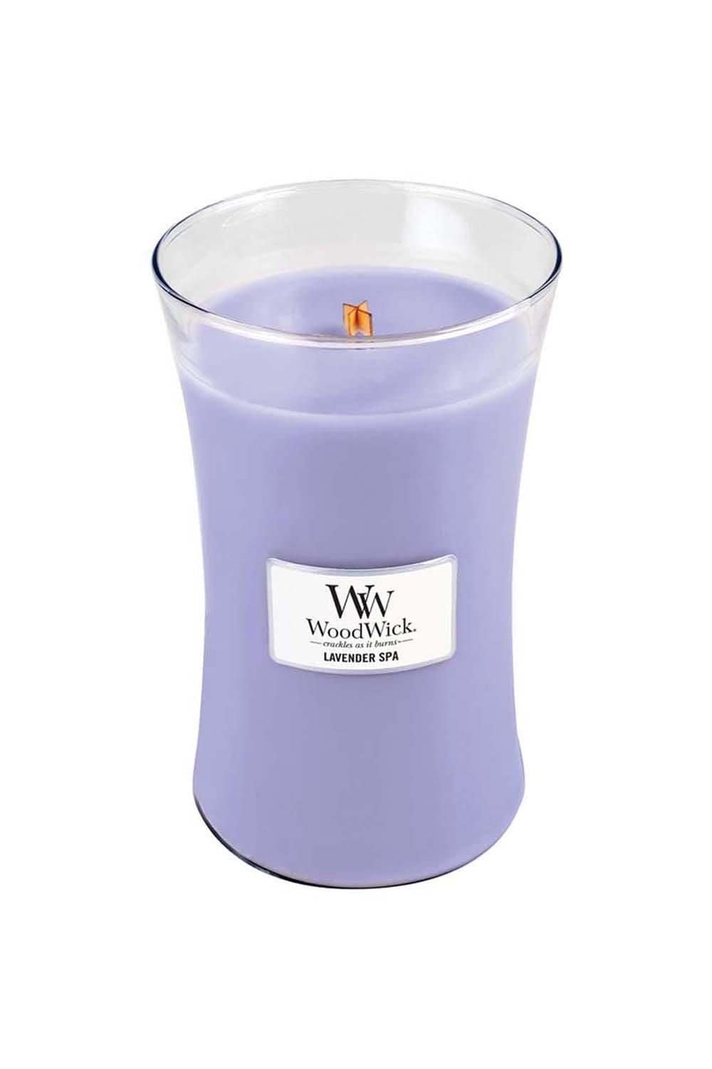 Woodwick Lavender Spa Large Candle Purple image 2