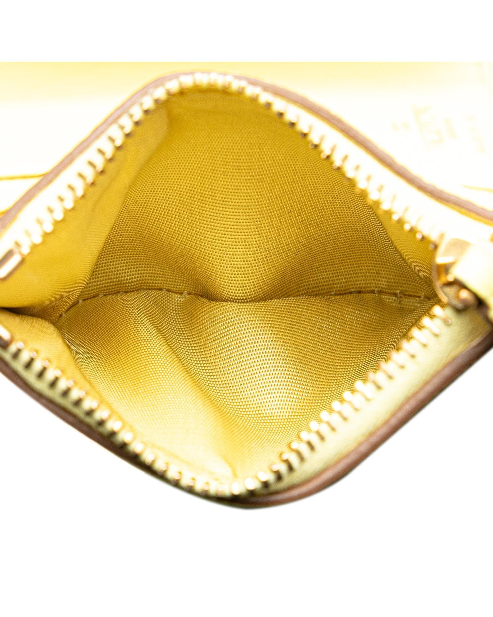 Valentino Preloved Rockstud Mini Wallet Leather Wo - Yellow Short Wallets image 6