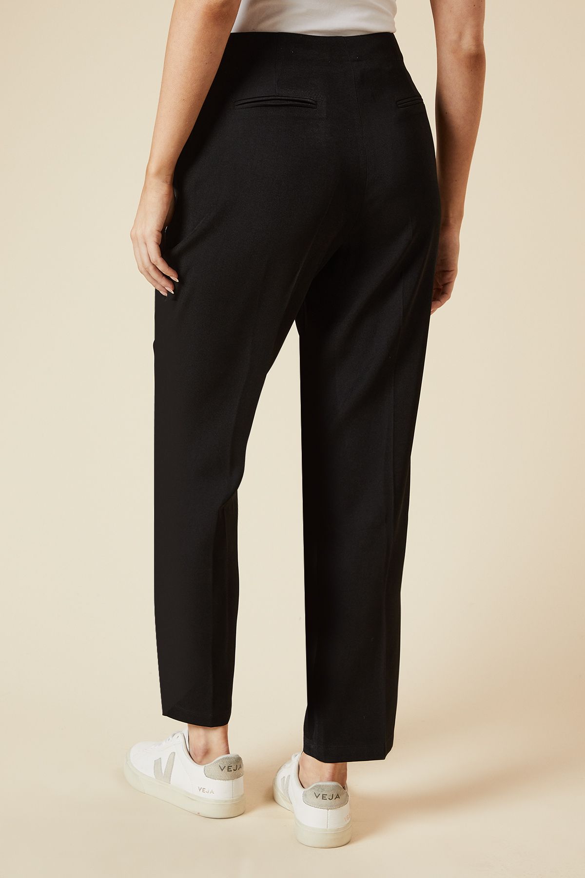 Dorothy Perkins Military Button Detail Capri Trouser Black image 3