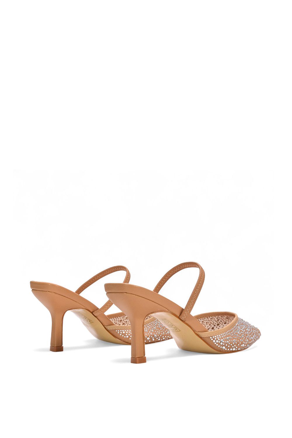 XY London 'Chase' Stiletto Heel Court Shoes With Mesh and  Rhinestones image 4