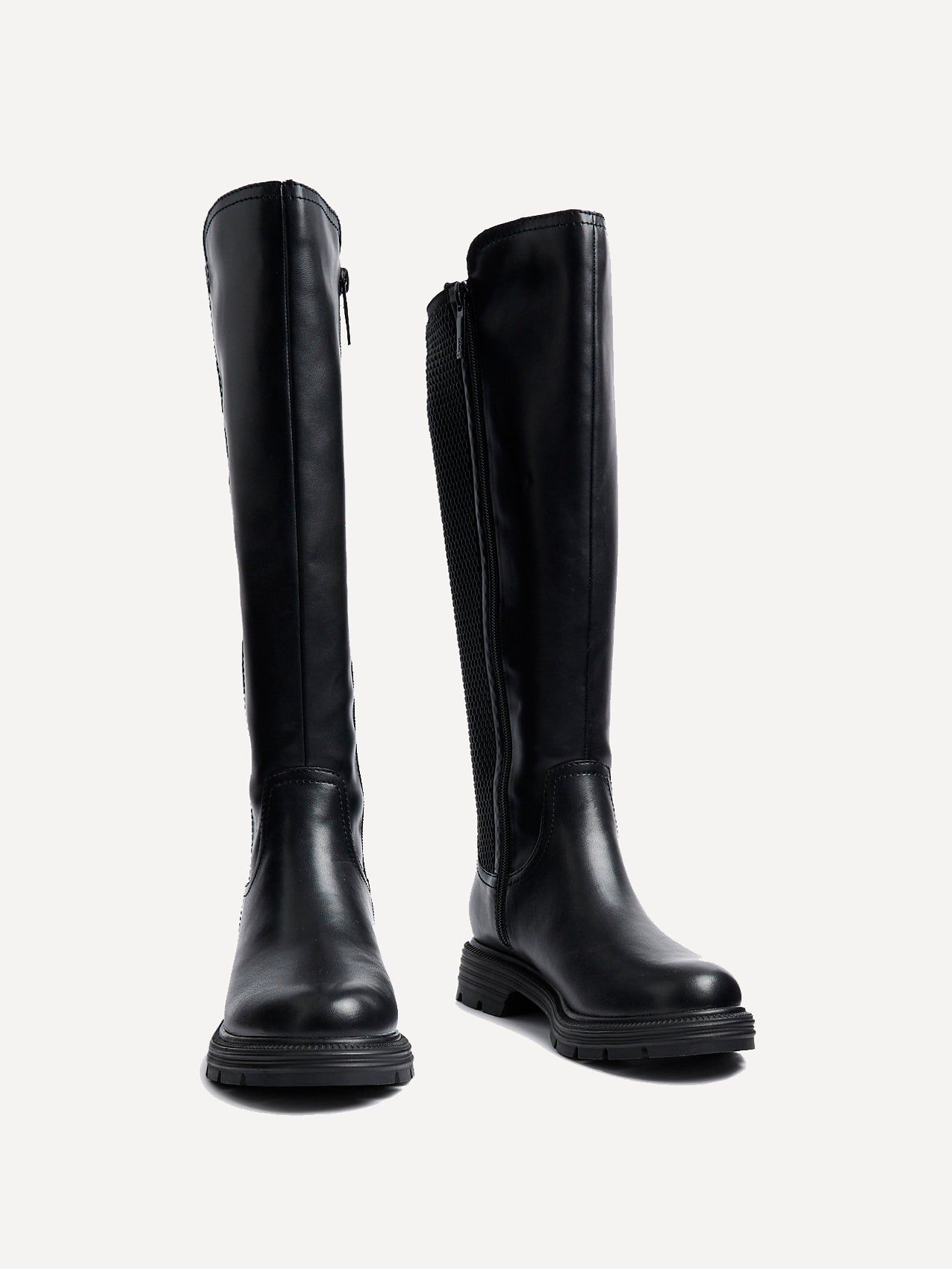 Linzi Atlas Black Faux Leather Classic Riding Boot image 3