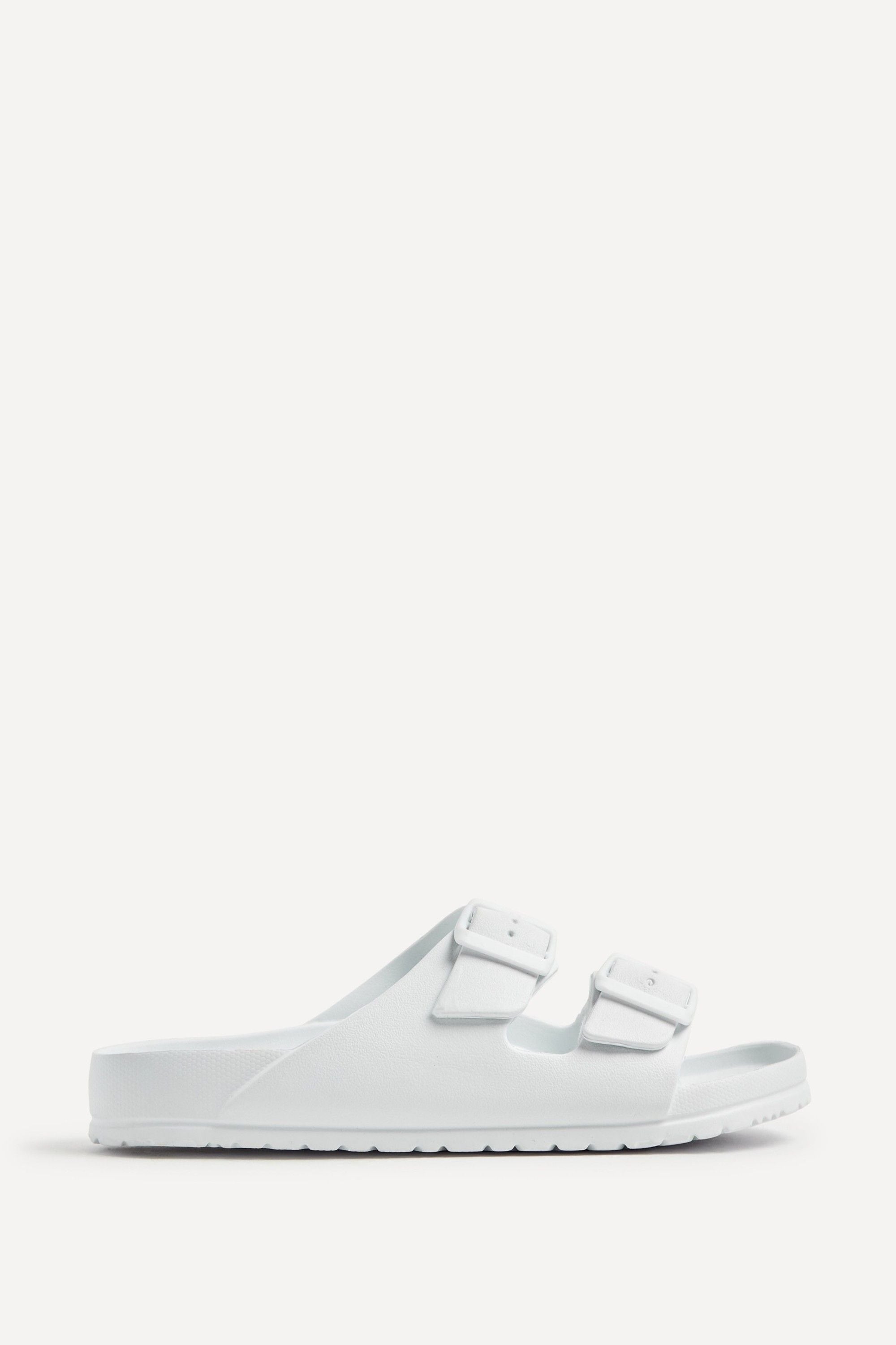 Linzi Candice White Slip On Slider Sandals image 1