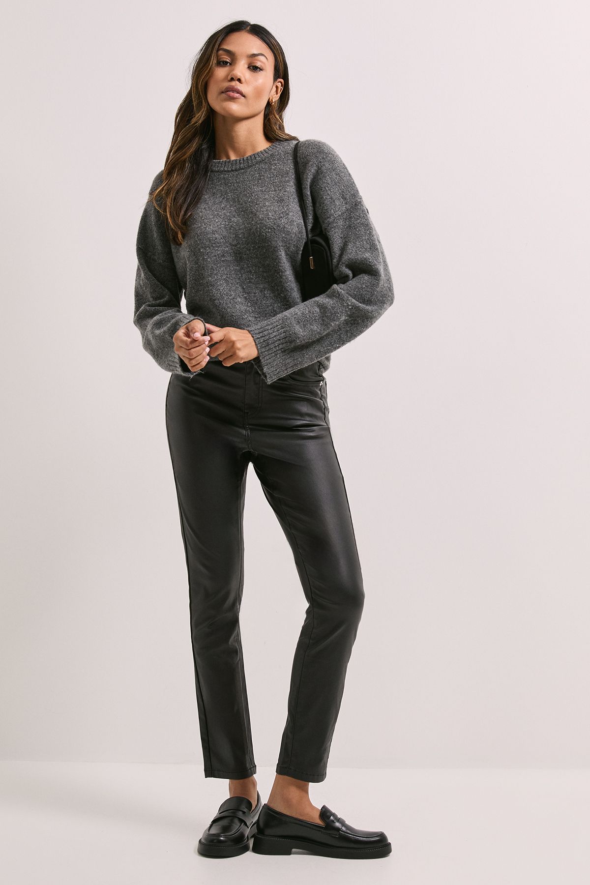 Dorothy Perkins Coated Skinny Jean Black image 2