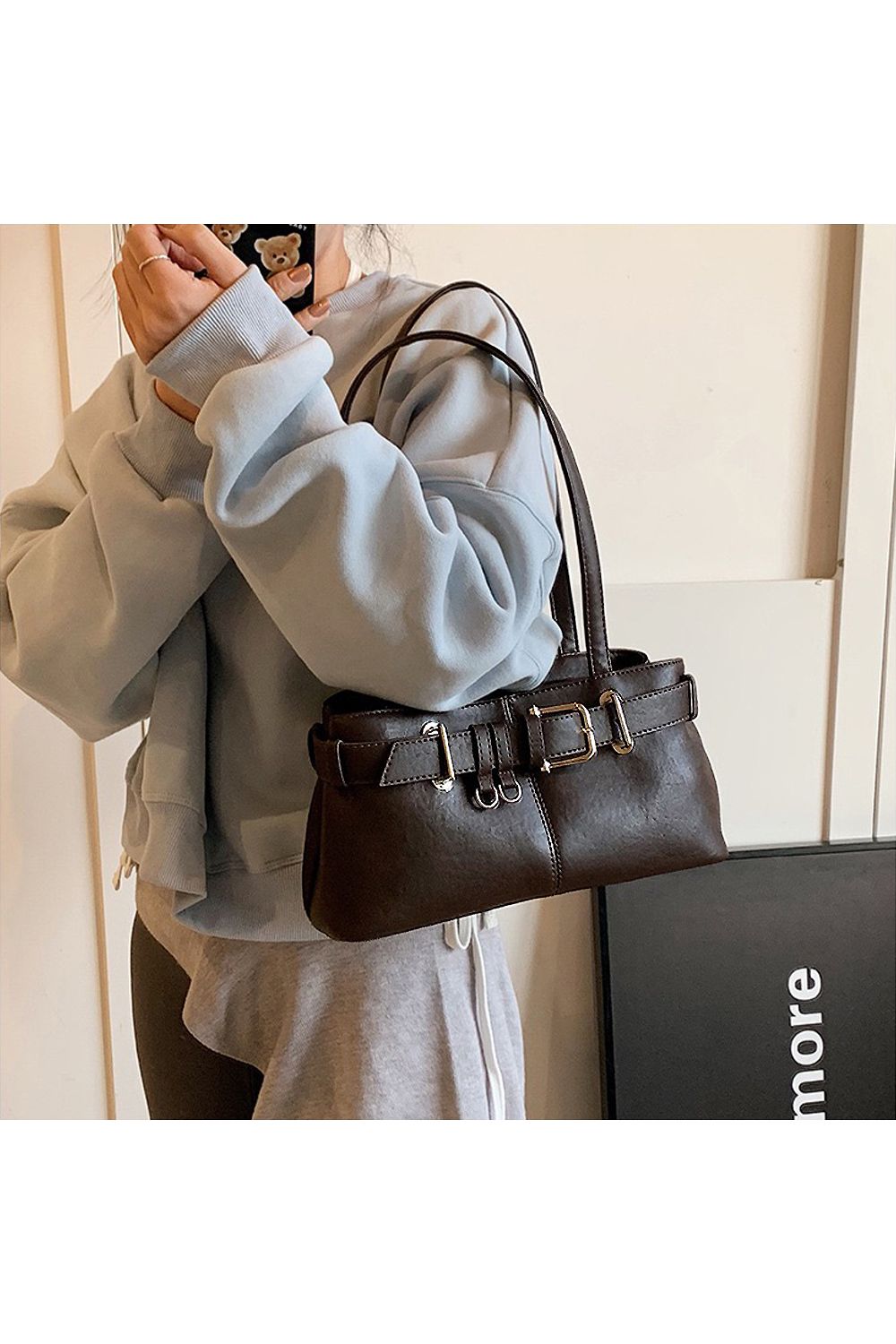 XY London 'Josephine' Belted Shoulder Bag image 5