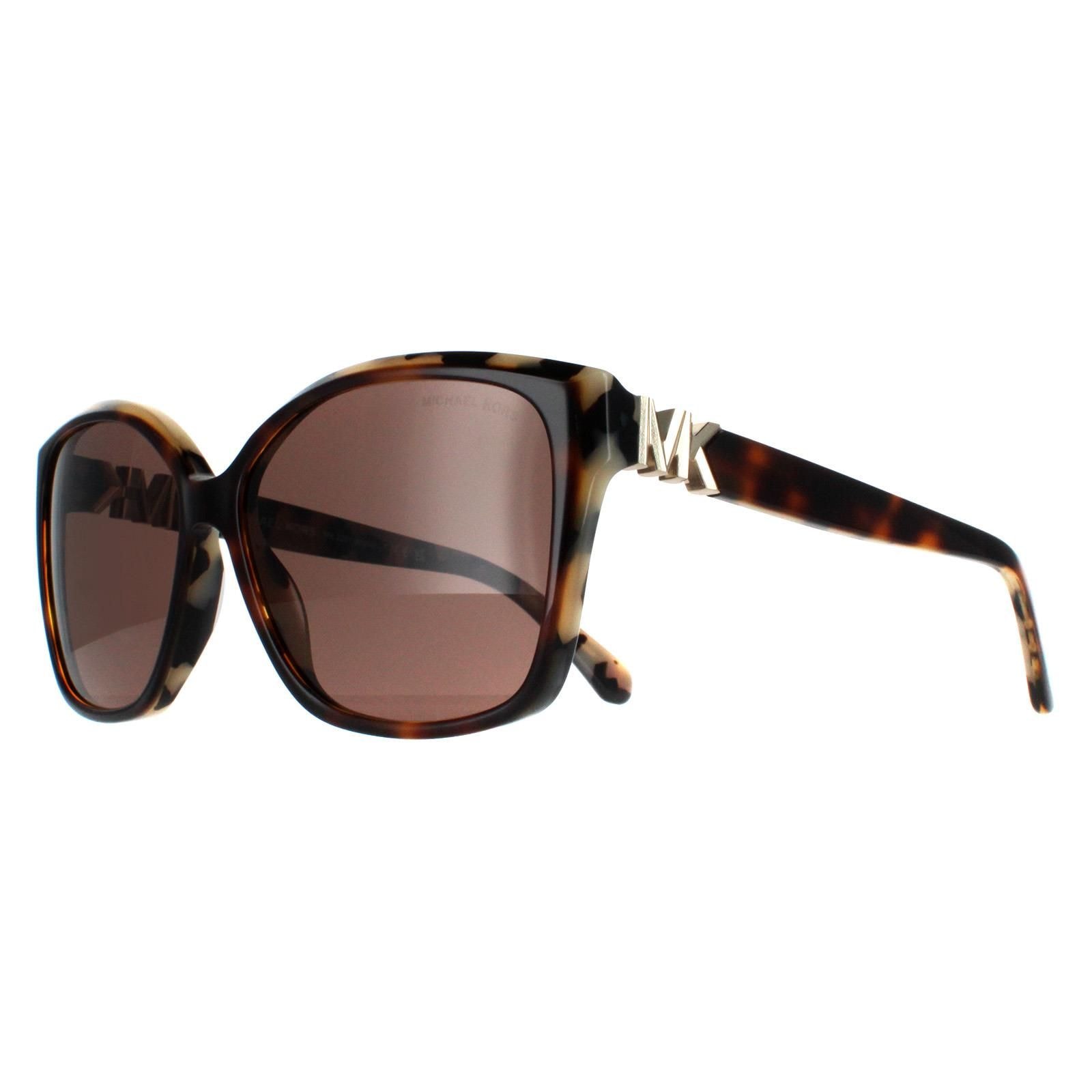 Michael Kors Square Dark Tortoise and Cream Tortoise Brown MK2201 Malia image 2