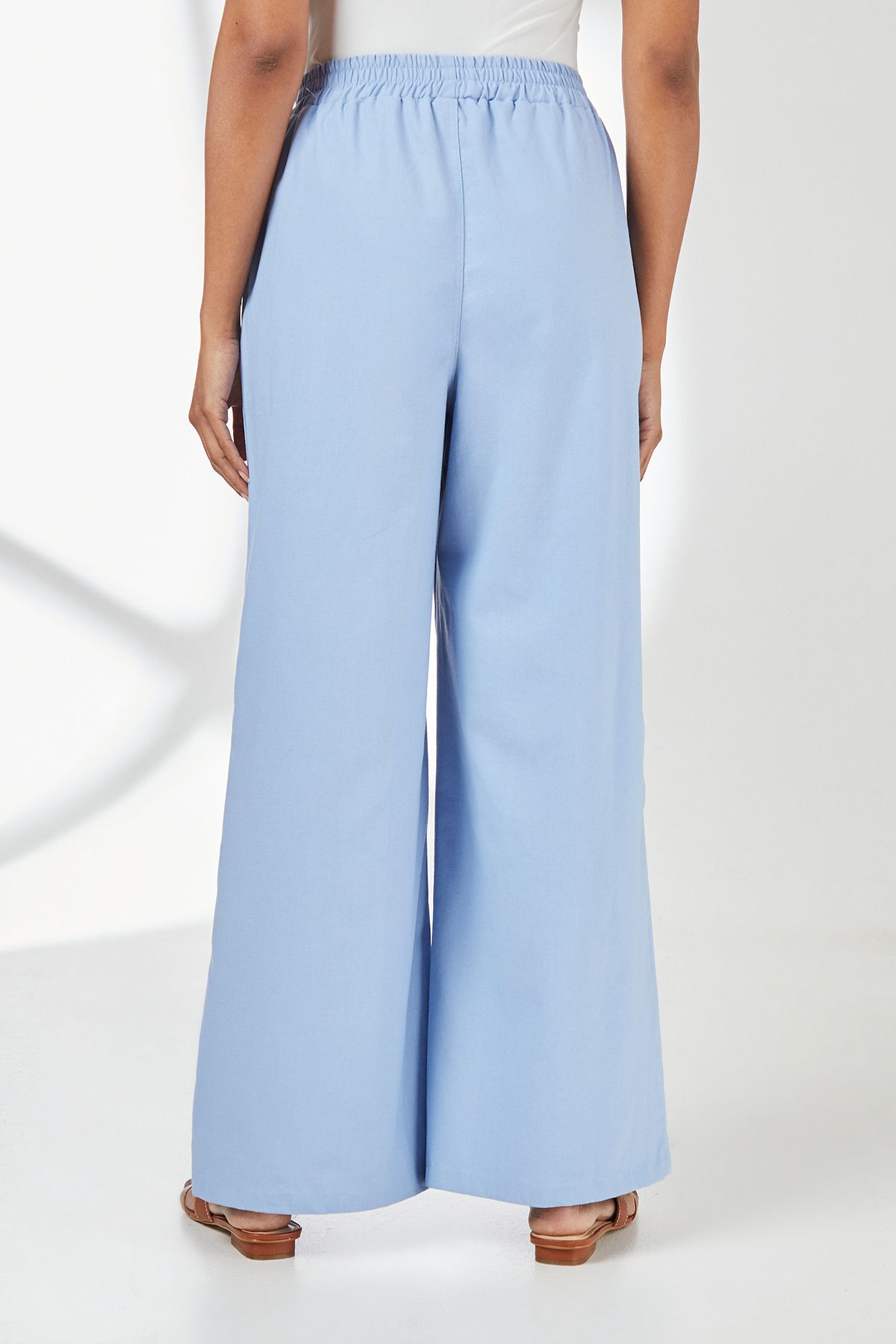 Principles Blue Linen Trouser Blue image 3