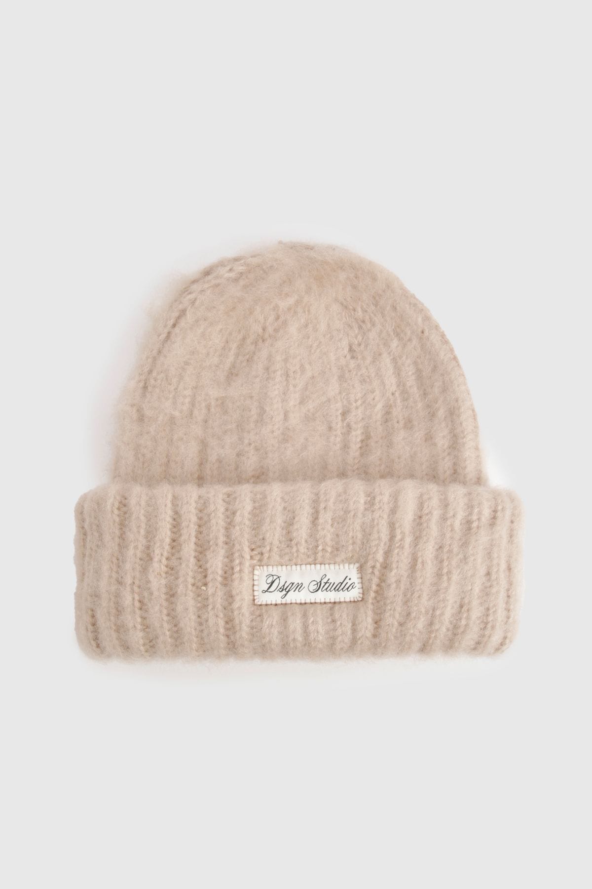 DSGN Studio DSGN Studio Brushed Knit Beanie Hat Stone image 2