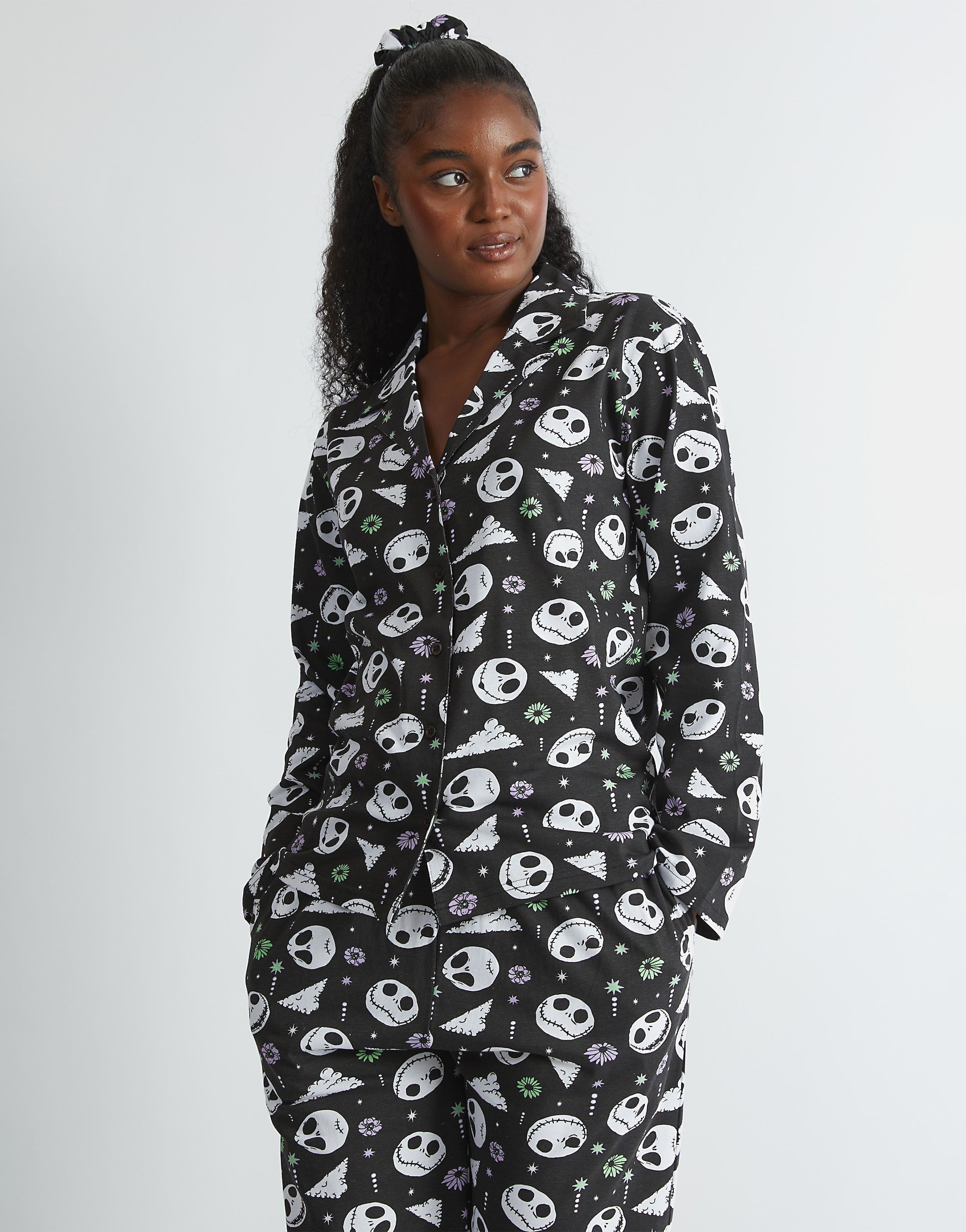 SKINNYDIP Nightmare Before Christmas Jack Skellington Pyjama Set in Black image 1