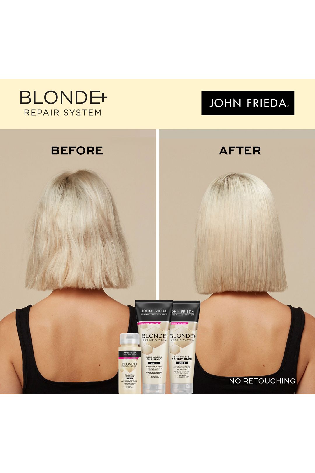 John Frieda Blonde+ Repair Bond Building Shampoo 250ml Multi image 4