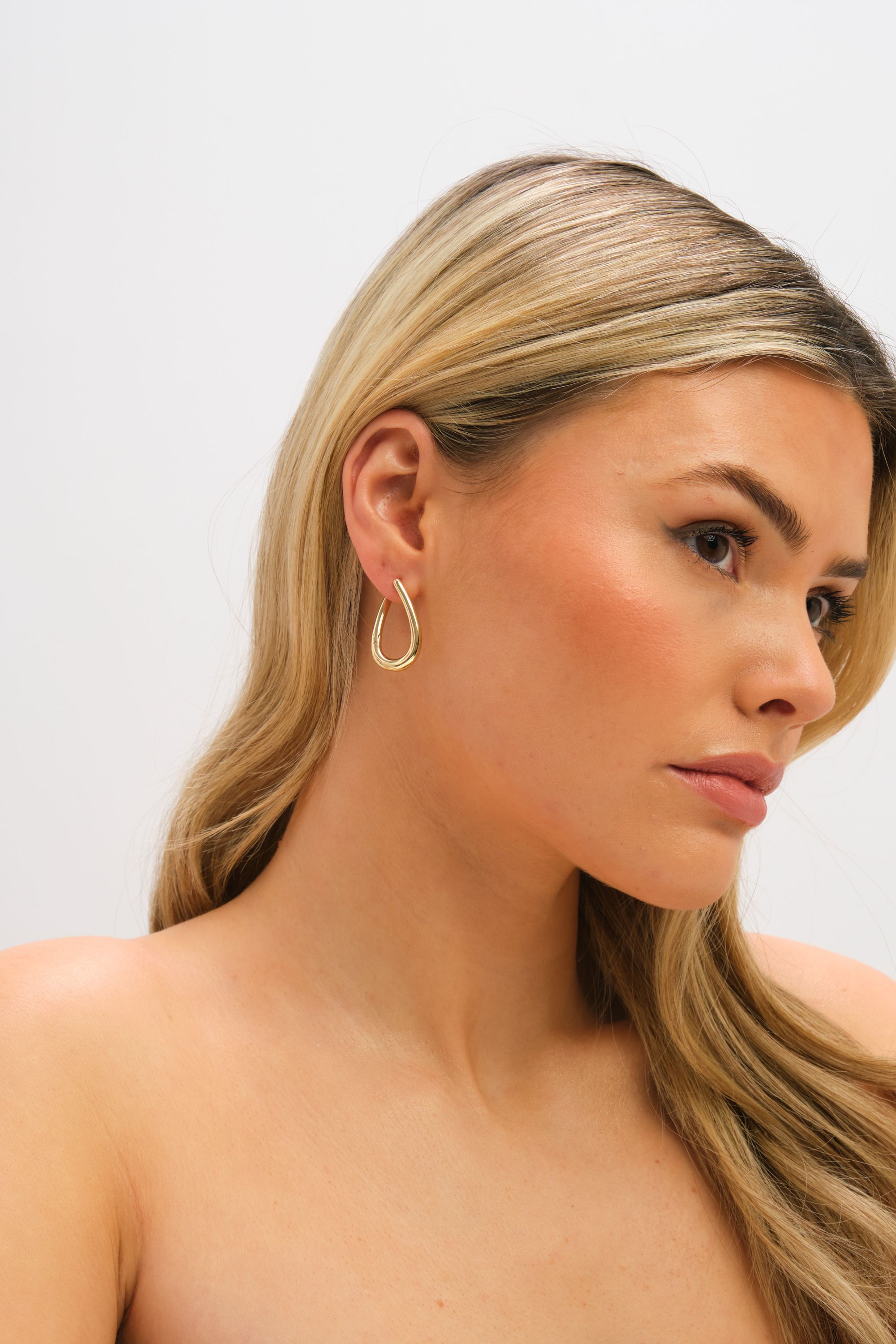 Jon Richard Gold Plated Twist Hoop Earrings image 3