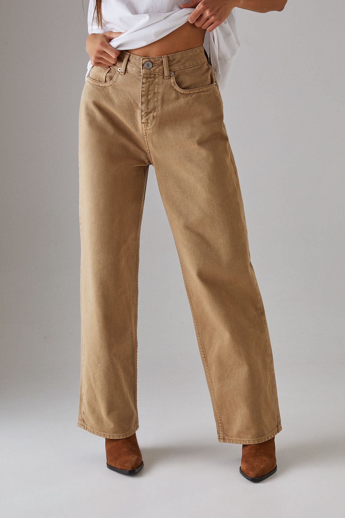 Warehouse Washed Low Rise Denim Boyfriend Jean Stonewash image 1