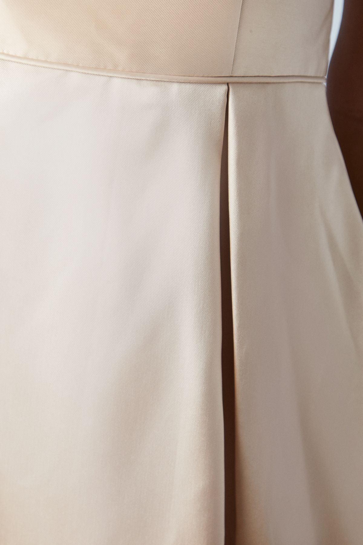 Coast Scoop Neck Full Skirted Twill Bridesmaid Dress Champagne image 5