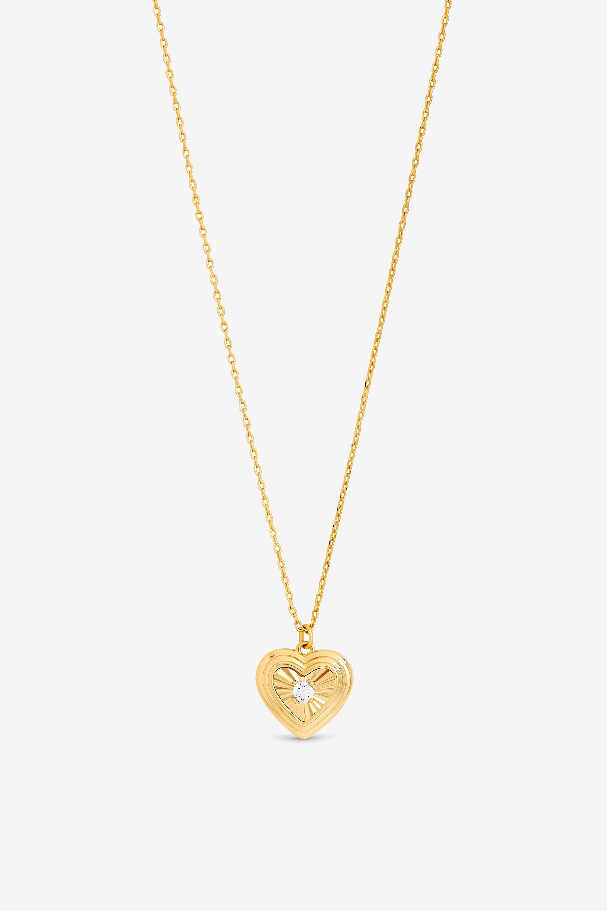 Jon Richard 18K Gold Plated Heart Pendant - Gift Box image 2