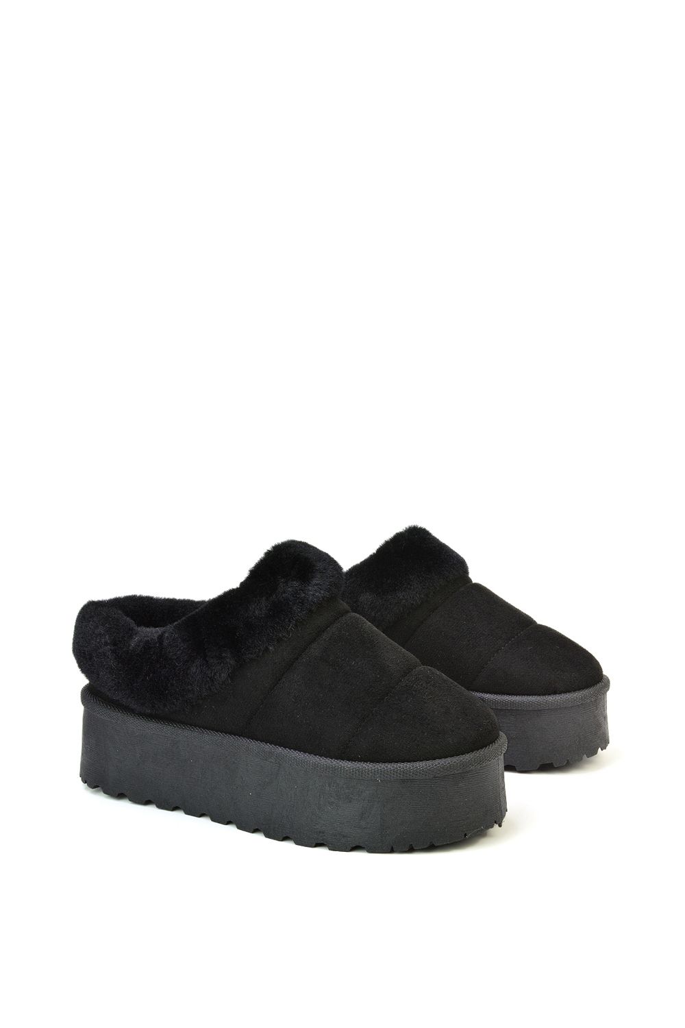 XY London 'Laylin' Faux Fur Platform Slipper Micro Ultra Mini Boots image 4