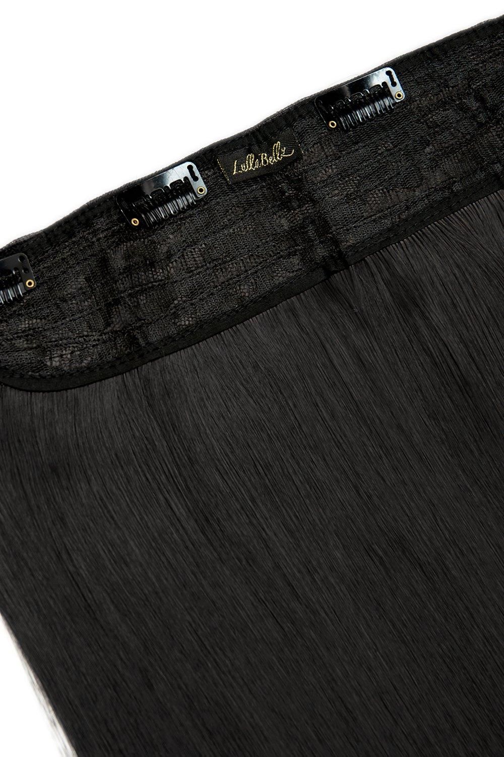 Lullabellz Thick 18 1 Piece Straight Clip In Hair Extensions Natural Black image 2