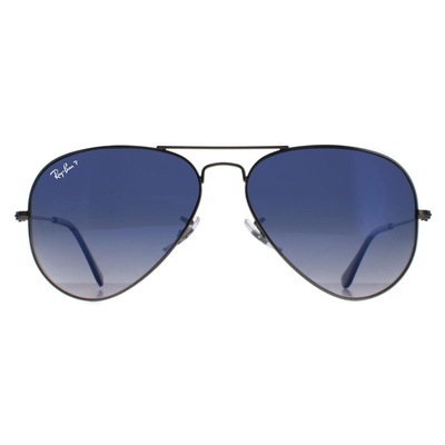 Ray-Ban Aviator Gunmetal Polarized Blue Gradient Grey Aviator 3025 Sunglasses