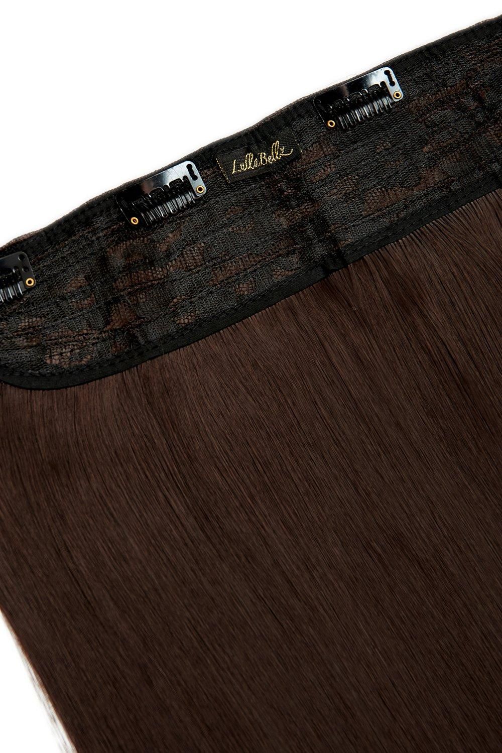 Lullabellz Thick 18 1 Piece Straight Clip In Hair Extensions Choc Brown image 2