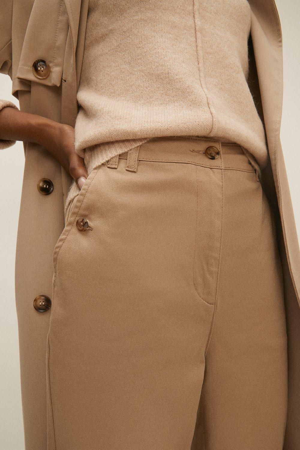 Oasis Classic Chino Trouser Sand image 2