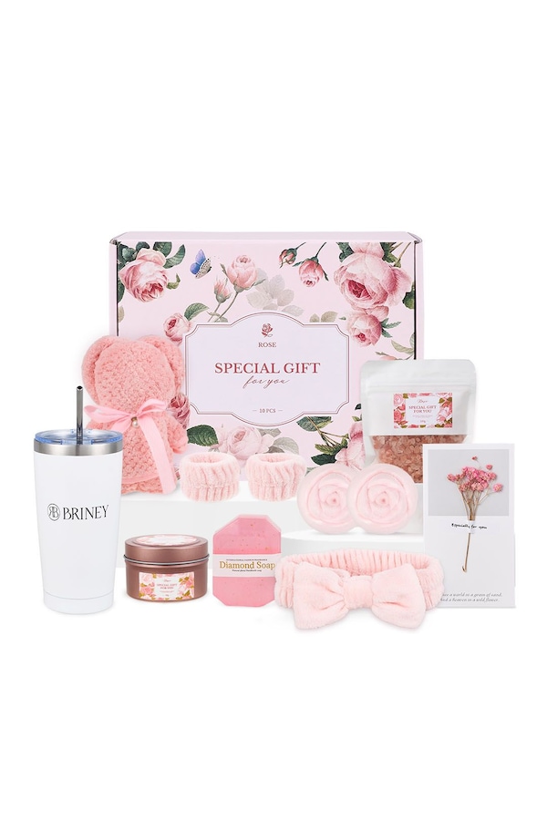 Living and Home Rose-Scented Spa Bath Gift Set