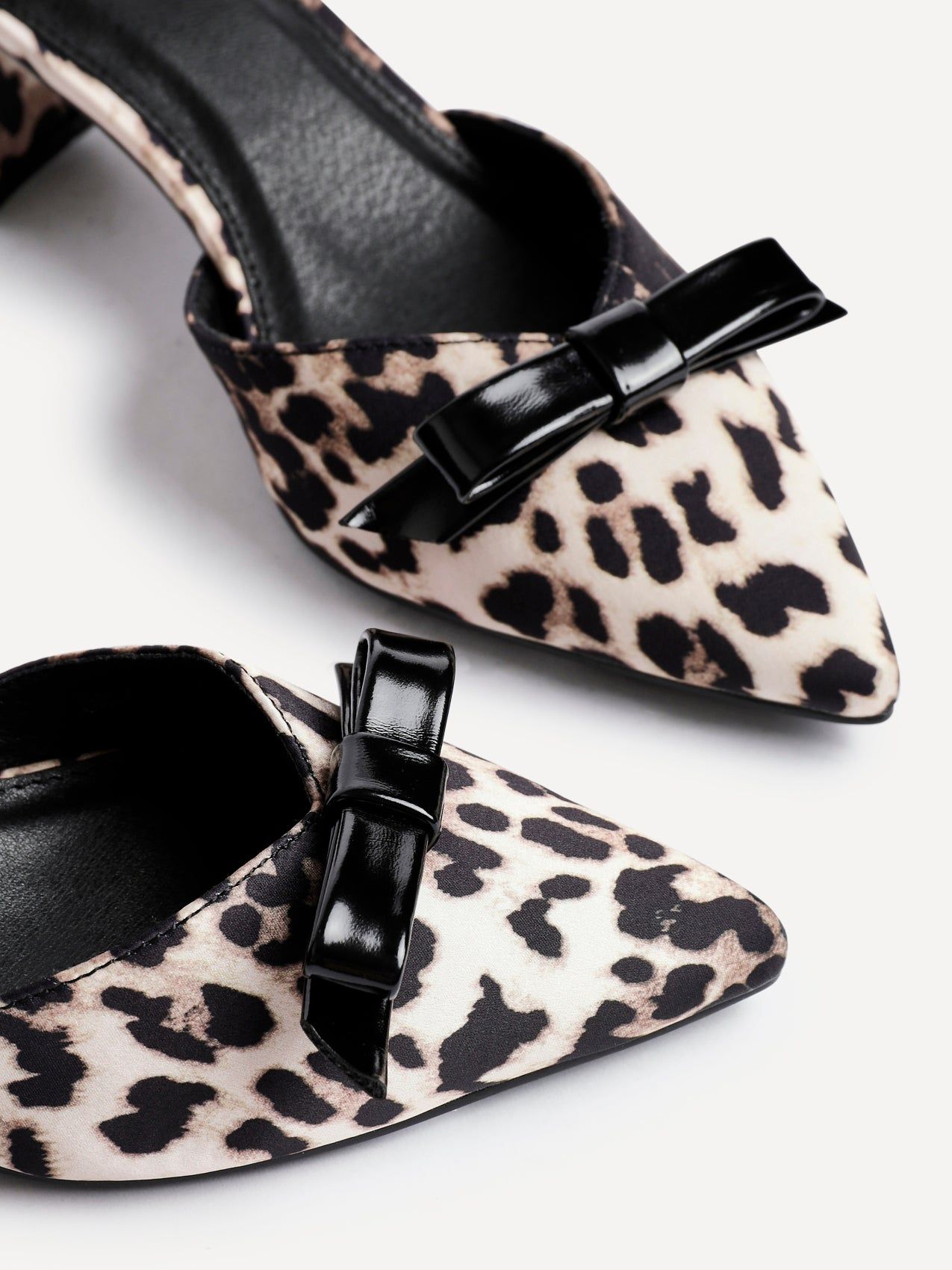 Linzi Orla Leopard Print Scuba Low Block Court Heel image 4