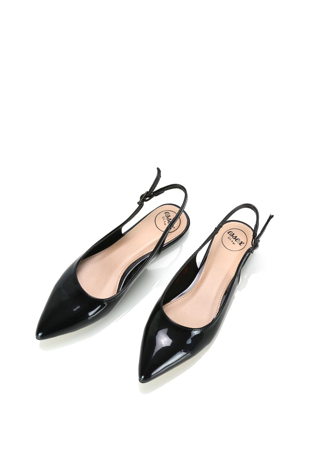 XY London 'Mindy' Pointed Toe Slingback Flat Ballerina Pumps image 3