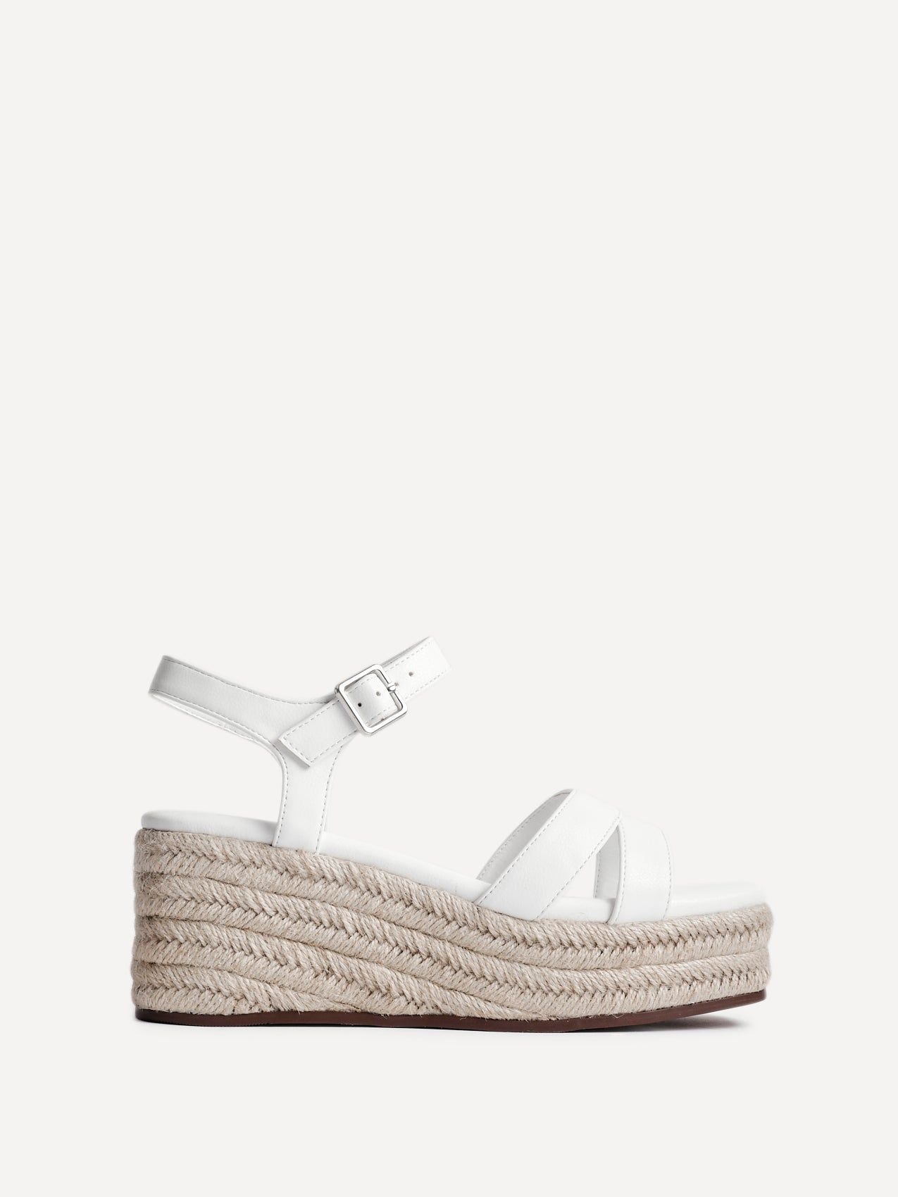 Linzi Contour White Flatform Sandals image 1