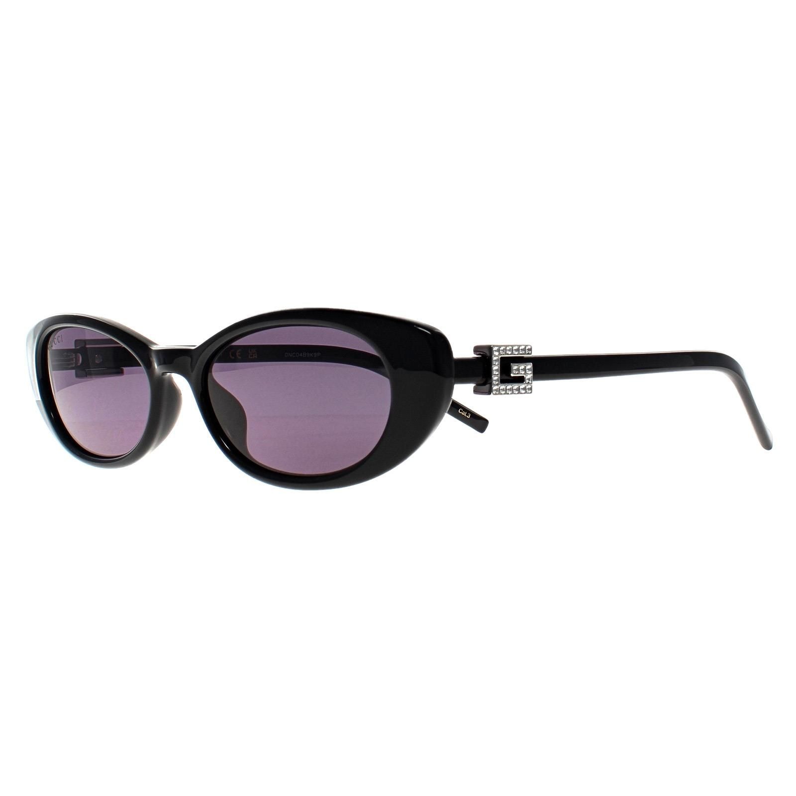 Gucci Cat Eye Black with Silver Crystal Stud Detail Grey GG1680S image 2