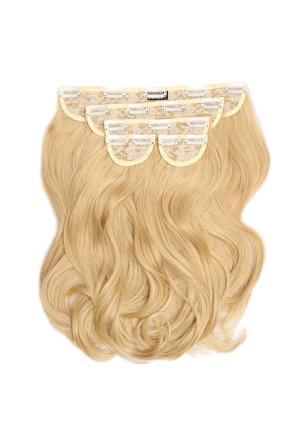 Lullabellz Super Thick 16" 5 Piece Blow Dry Wavy Clip In Extensions Golden Blonde image 2