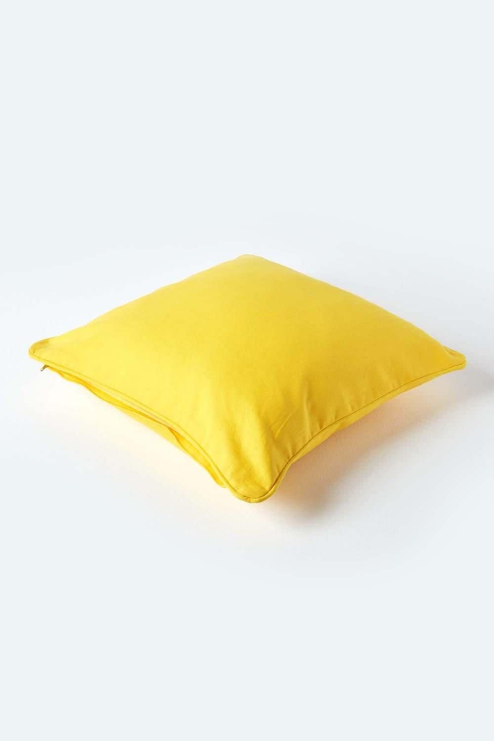 Homescapes Cotton Plain Cushion Cover image 3