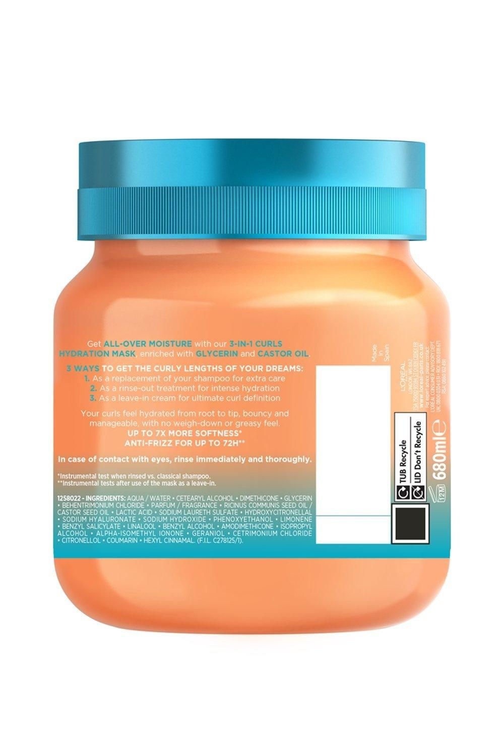 L'Oréal Paris Elvive Dream Lengths 3-in-1 Curls Hydration Mask Multi image 5
