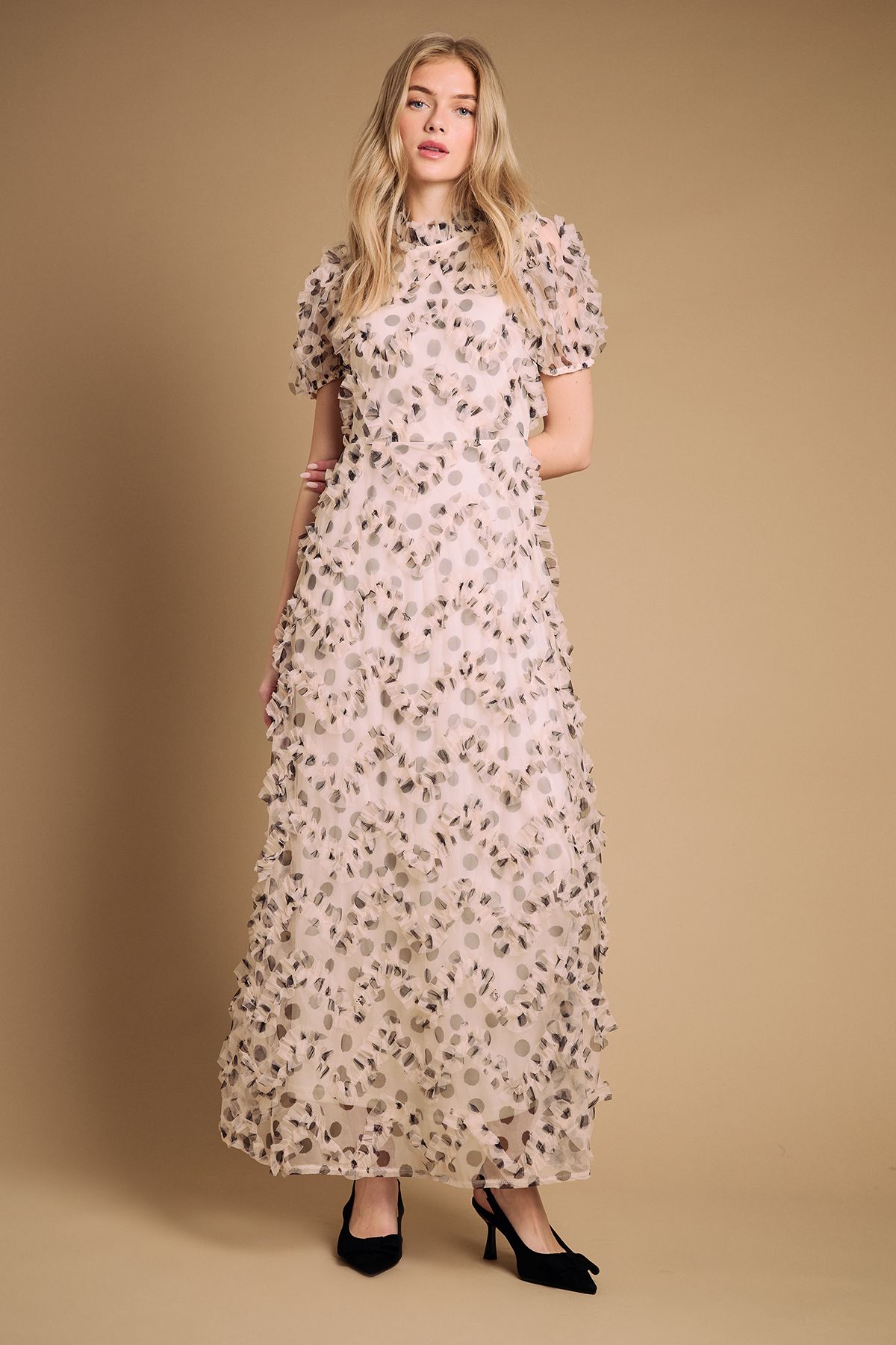 Oasis Kiki Faux Suede Bow Detail Stiletto Heel Court Shoes Natural Black image 2