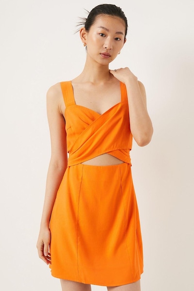 Oasis Wrap Over Mini Dress Orange