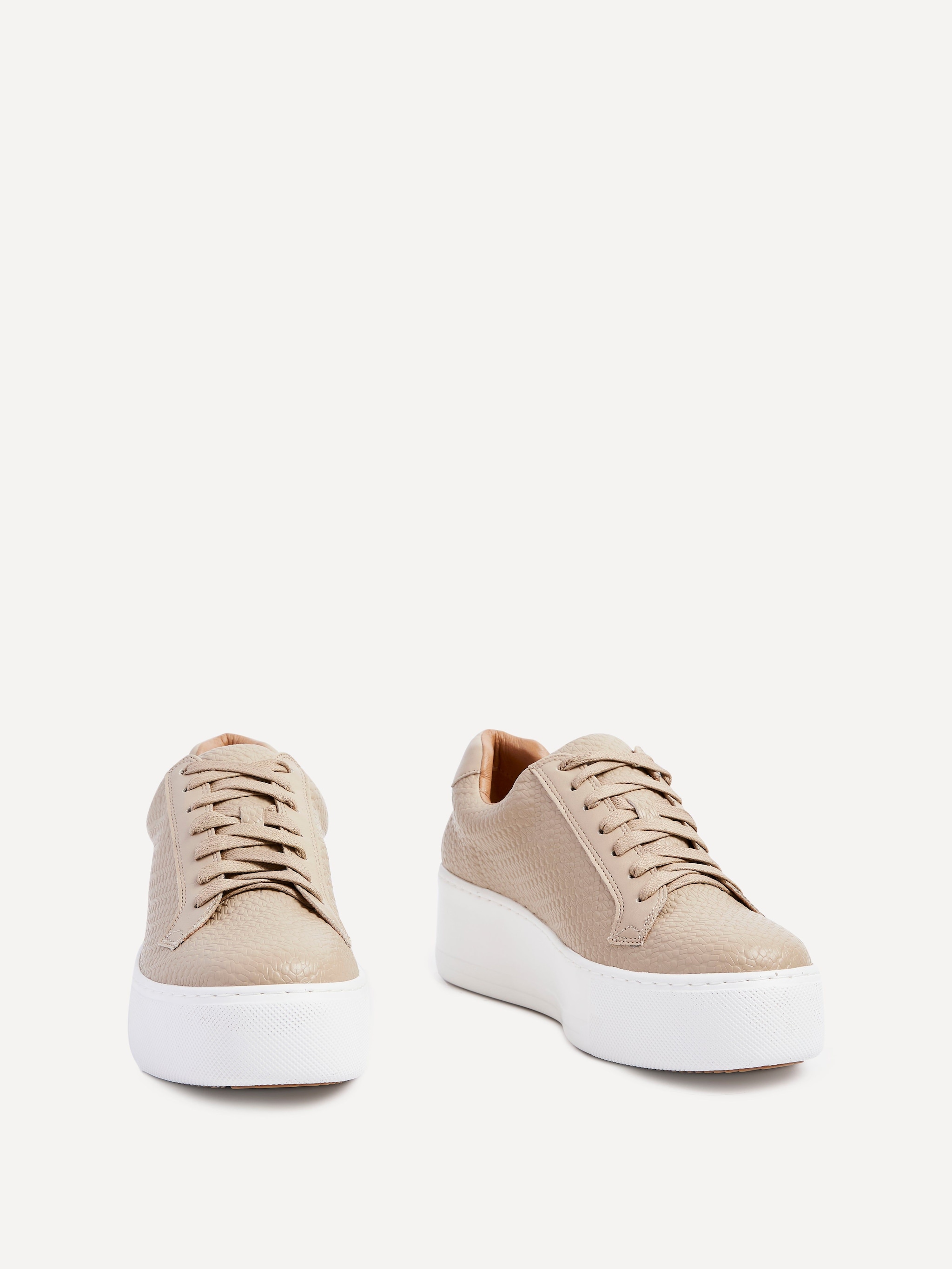 Linzi Twyla Mocha Faux Leather Platform Trainer image 3