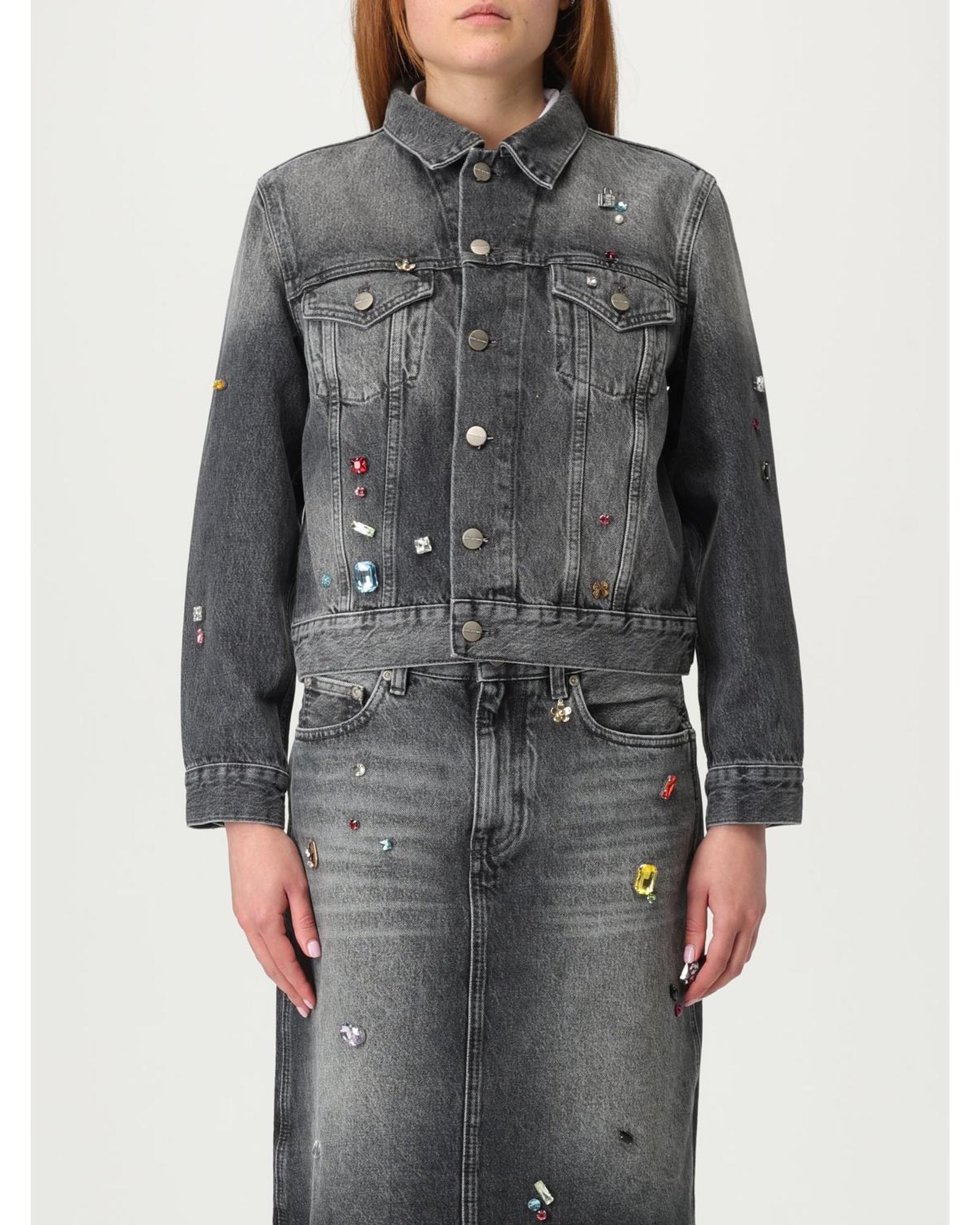 Marc Jacobs Embellished Denim Jacket Wo - Black image 1