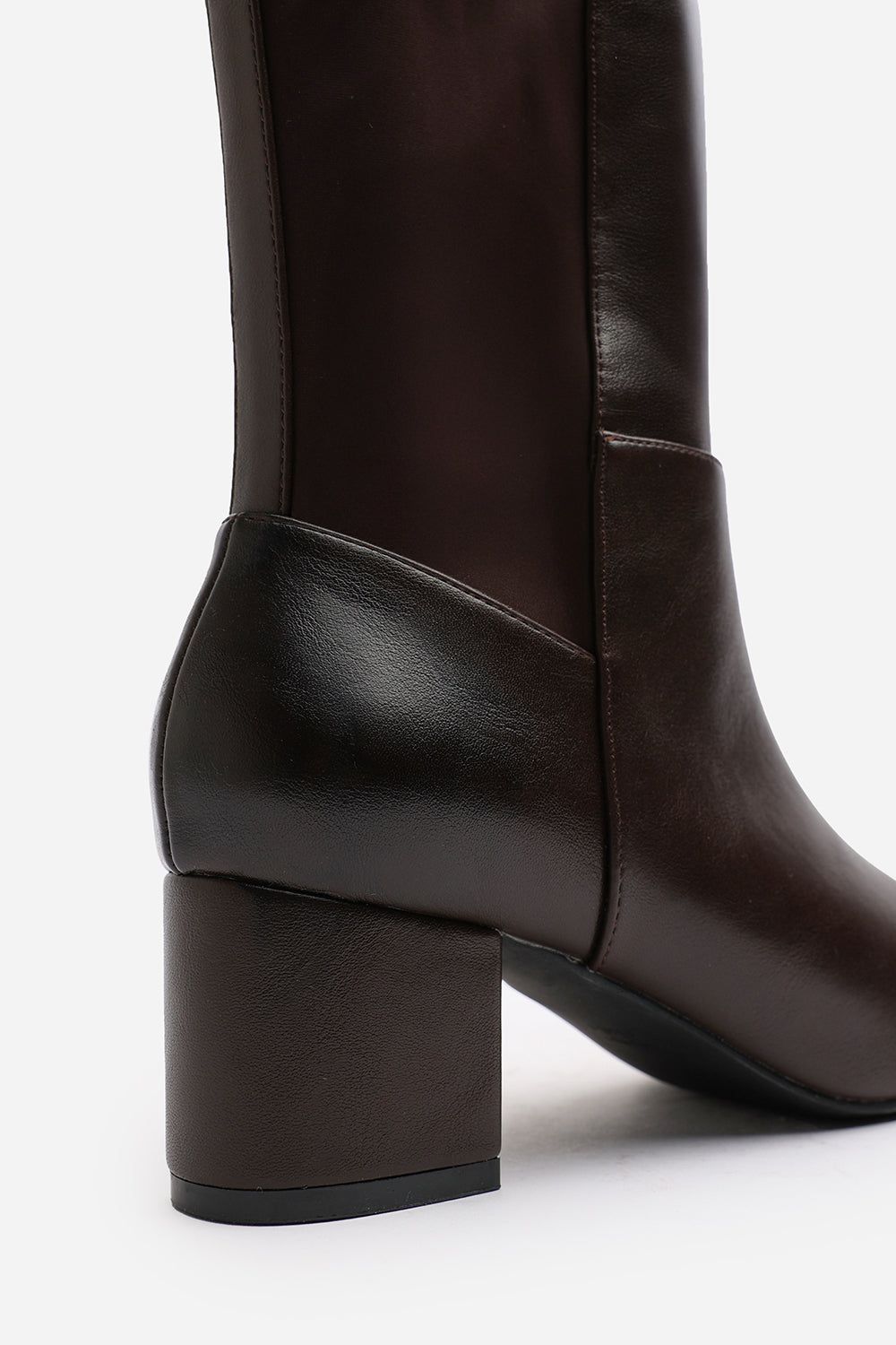 Where's That From 'Cherish' Stretch Wide Calf Block Heel Knee High Boots With Side Zip image 5