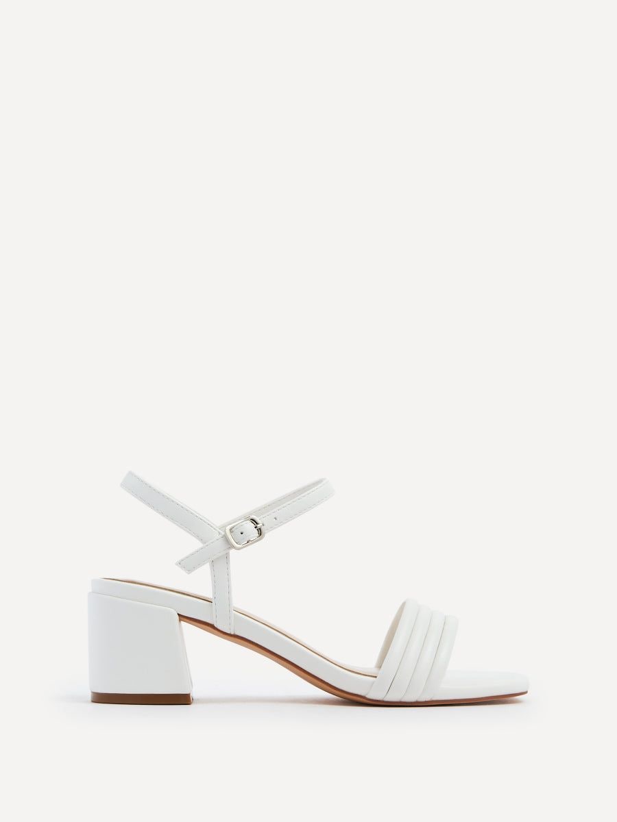 Linzi Toronto White Faux Leather Block Heeled Sandal image 1