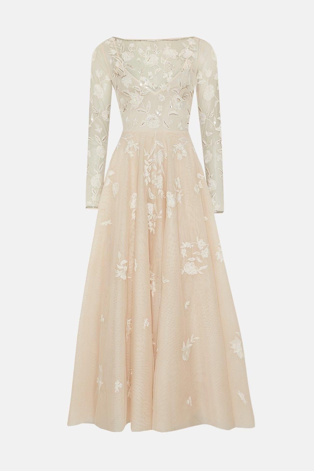 Coast RSN Inspired Full Skirt Maxi Dress Nude image 5