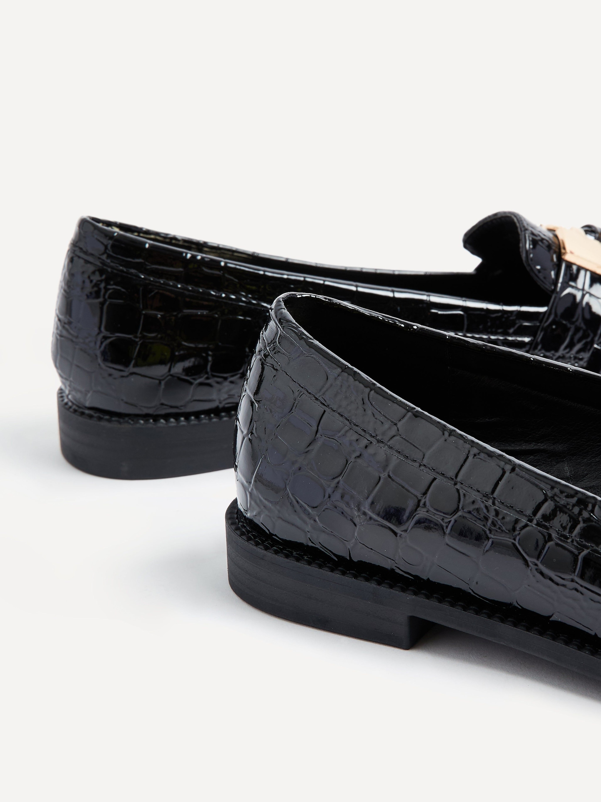 Linzi Tonia Black Croc Patent Classic Loafer image 5