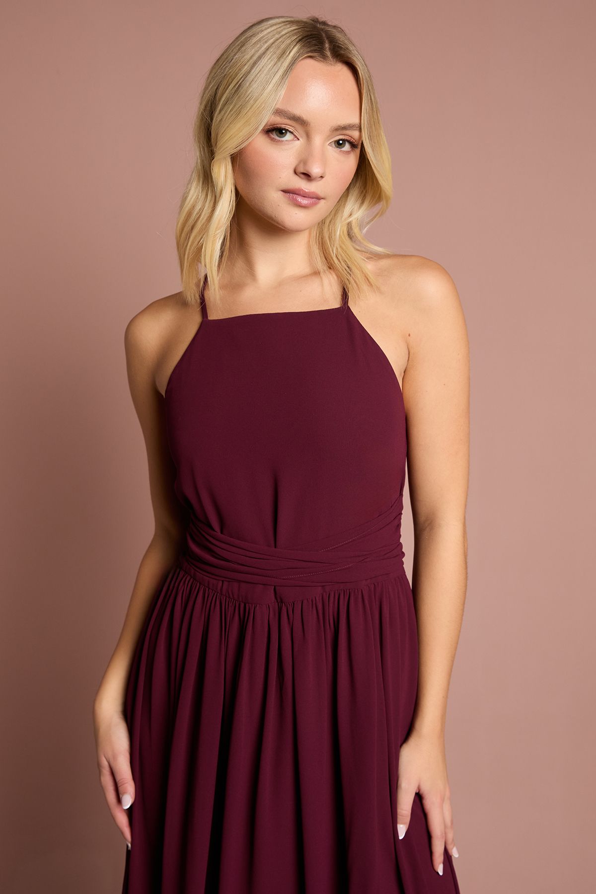 Coast Teen Coast Cross Front Detail Cami Bridesmaid Dress Fig image 2