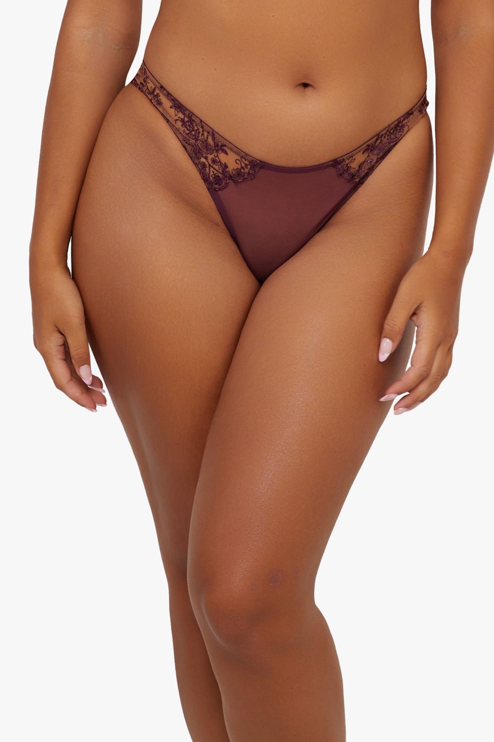 Playful Promises Cassia Wine Custom Embroidery Closed Brief image 3