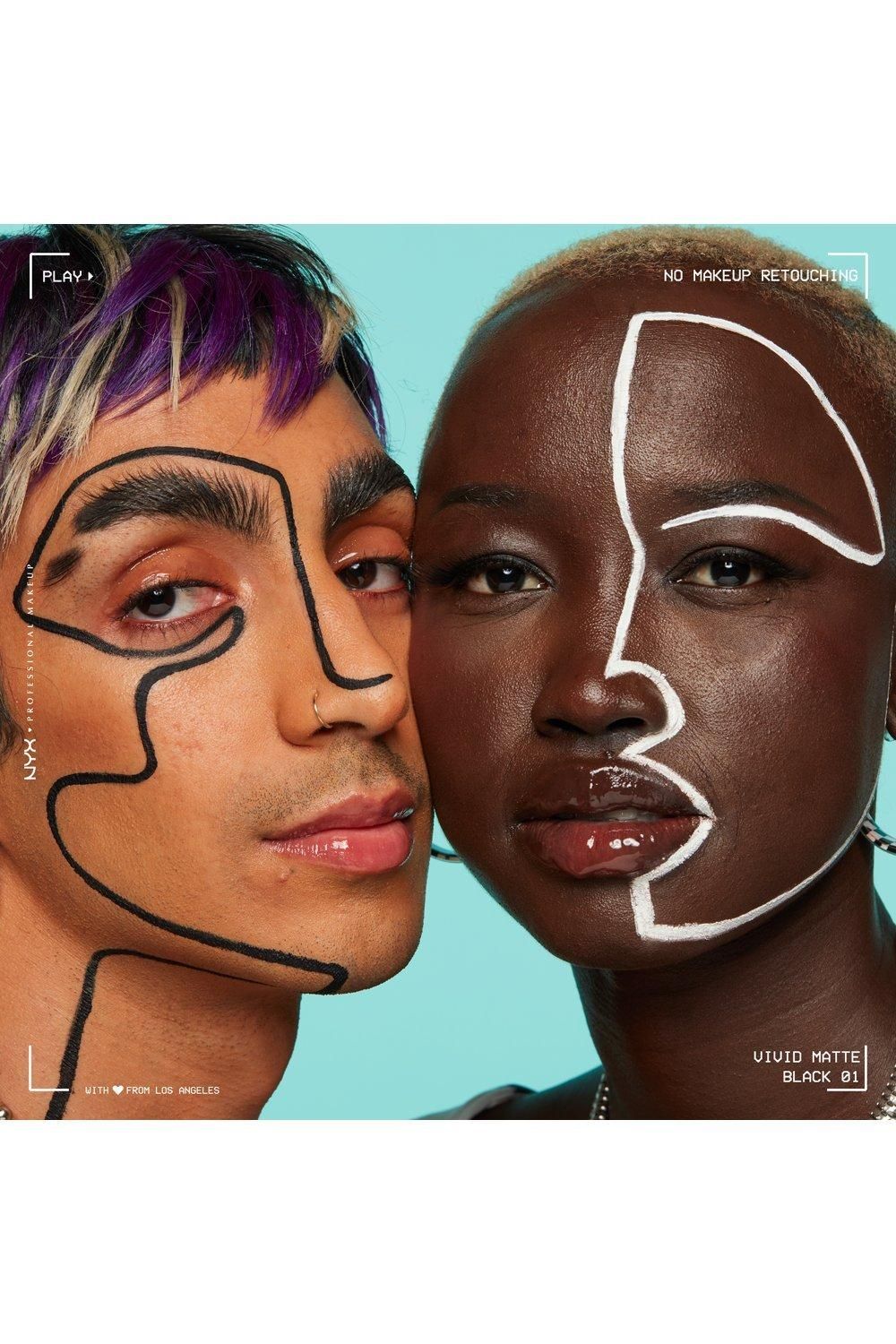 NYX Professional Makeup Vivid Matte Liquid Eyeliner Black image 2