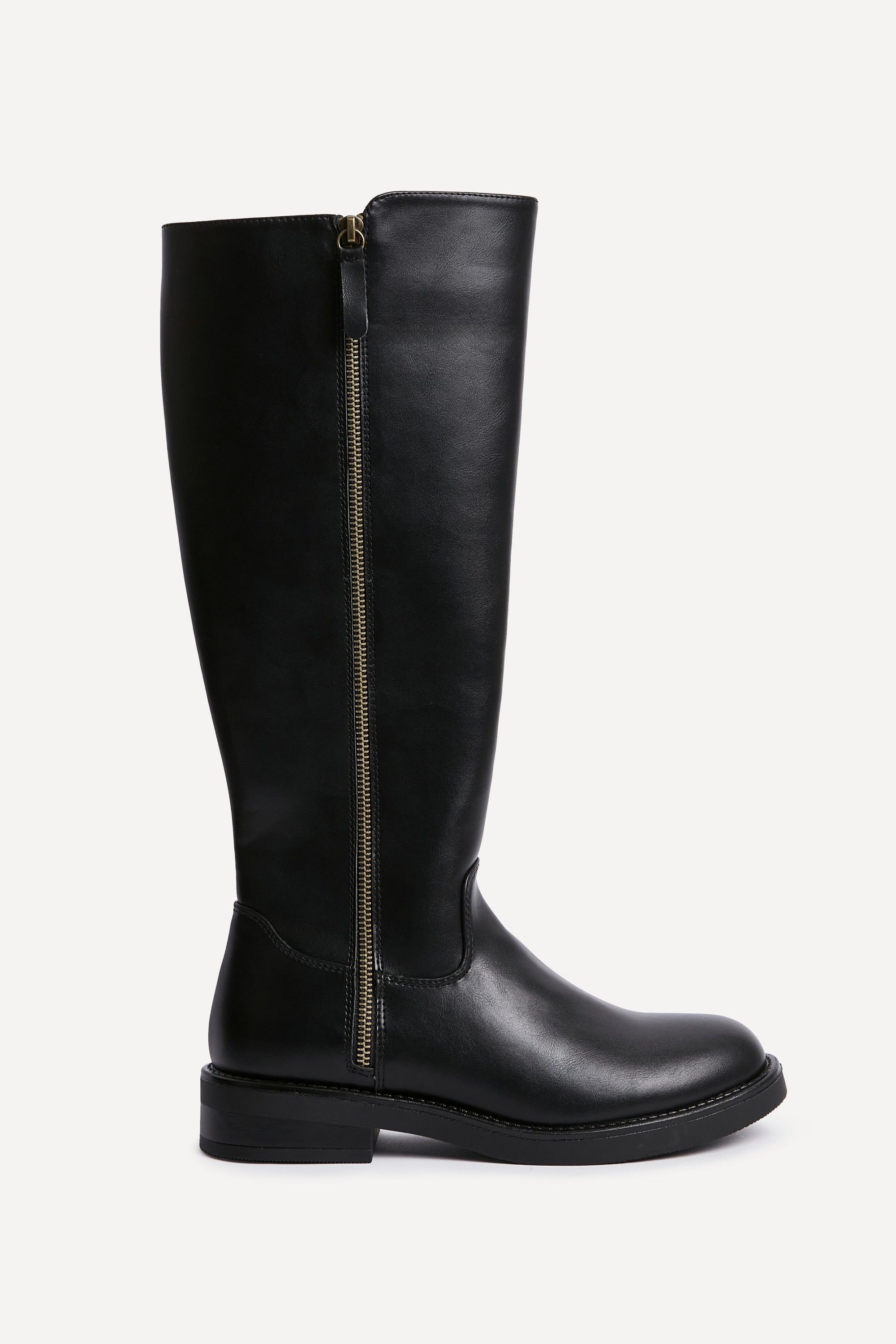 Linzi Roam Black Faux Leather High Leg Boot image 1