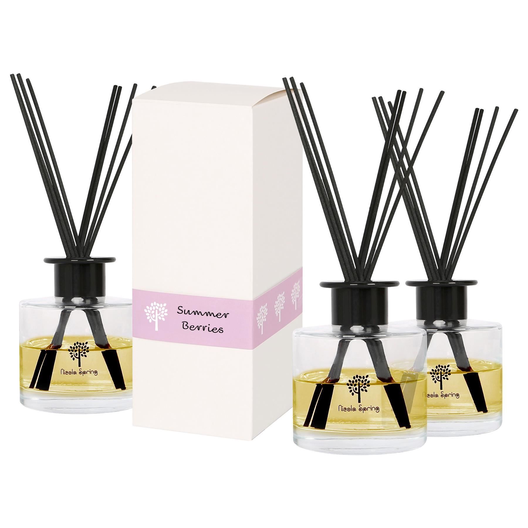 Nicola Spring 200ml Summer Berries Reed Diffusers - Pack of 3 - Fruity Fresh image 1