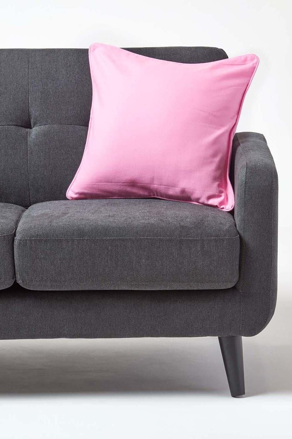 Homescapes Cotton Plain Cushion Cover image 4