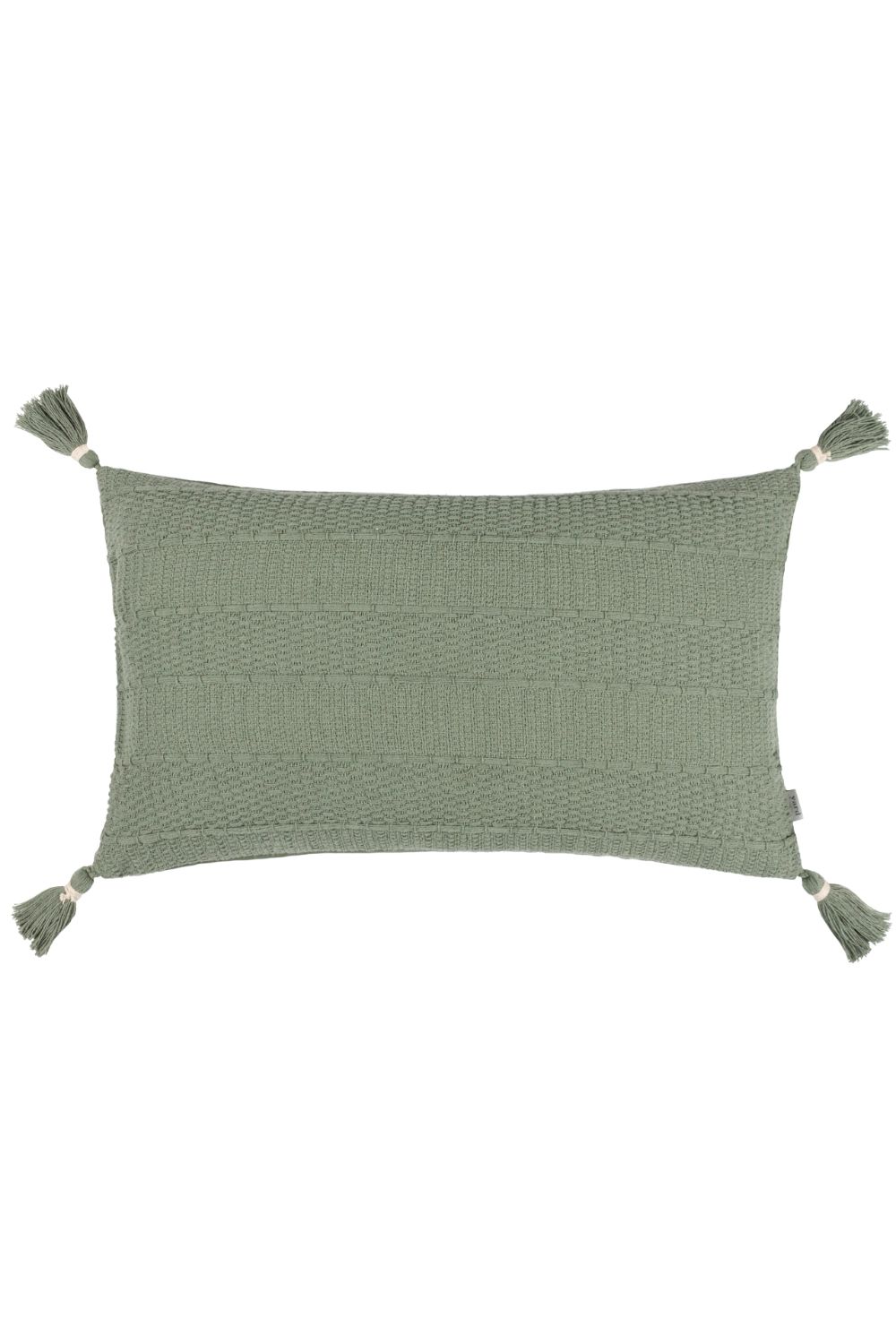 Yard Caliche Woven Textured Tasselled Polyester Filled Cushion image 1