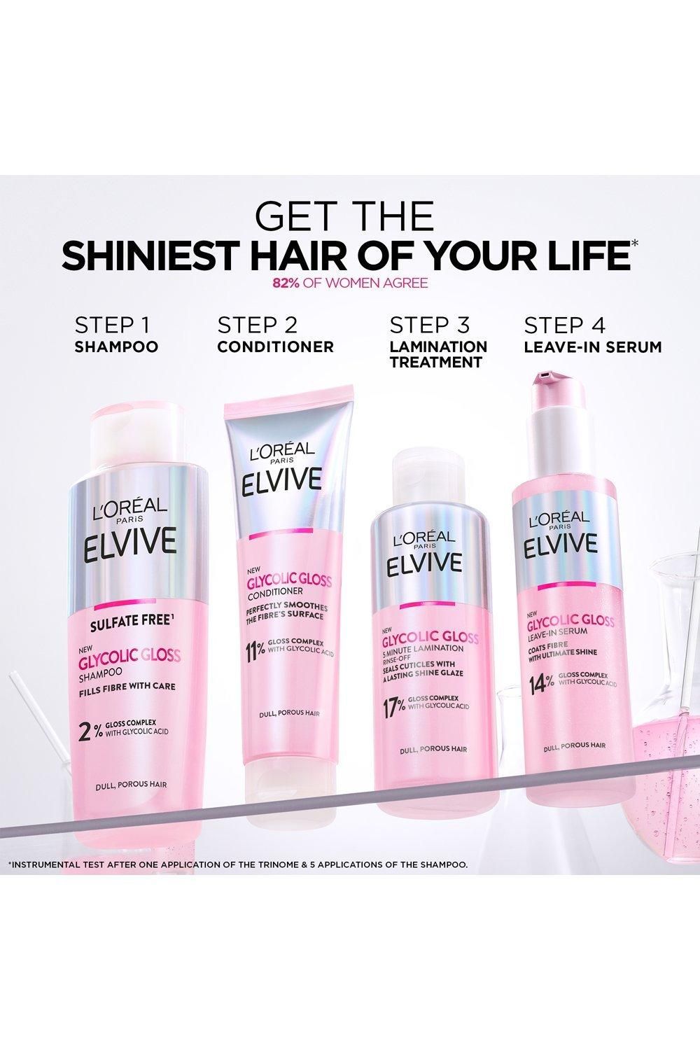 L'Oréal Paris Elvive Glycolic Gloss Sulphate Free Shampoo for Dull Porous Hair Multi image 7