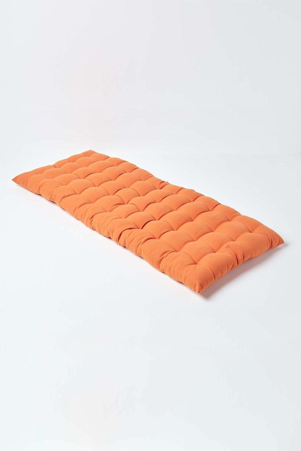 Homescapes Garden Bench Cushion Luxury 2 Seater Cotton Indoor Outdoor Pad, 108 x 42cm image 1