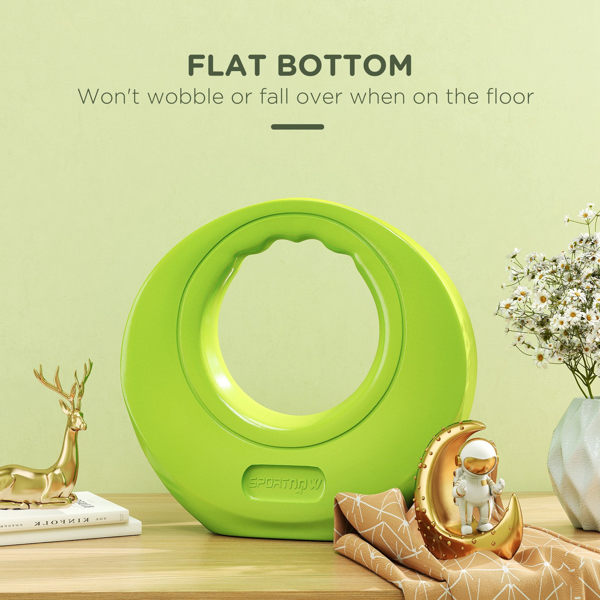 SPORTNOW 8kg Kettlebell for Weight Lifting, Strength Training, Green image 5