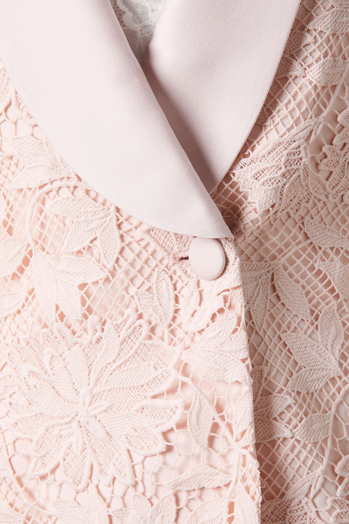 Coast Lace Double Breasted Blazer With Satin Lapel Blush image 5