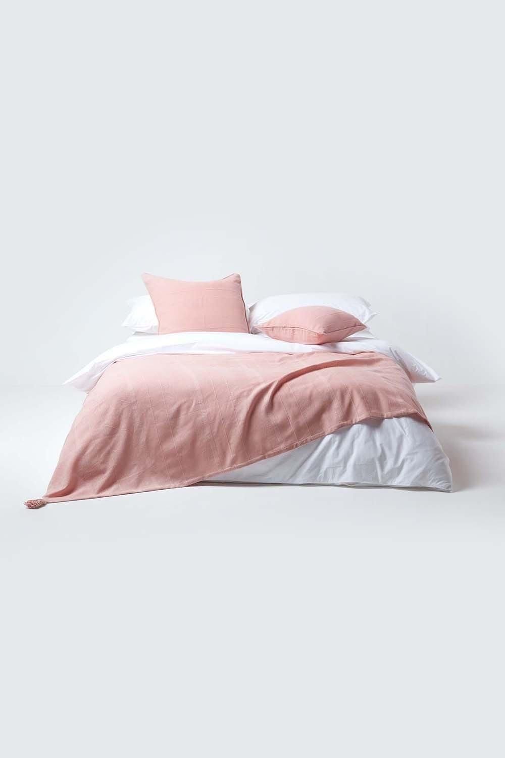 Homescapes Cotton Rajput Ribbed Cushion Cover image 4